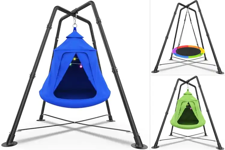 Detailed view of Best 2-In-1 Sensory Swing With Stand