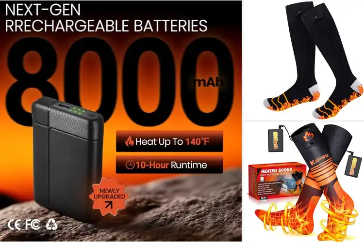 Detailed view of Best Heated Socks