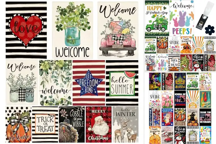 Detailed view of Best Holiday Garden Flags for All-Weather Elegance