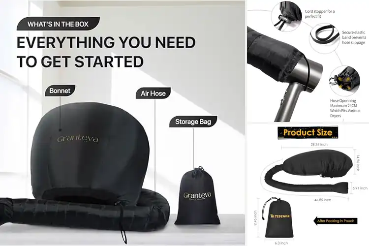 Detailed view of Best Hooded Dryer Caps for Fast, Even At‑Home Drying