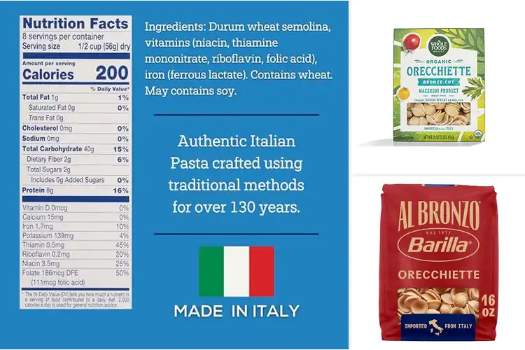 Detailed view of Best Orecchiette Pasta