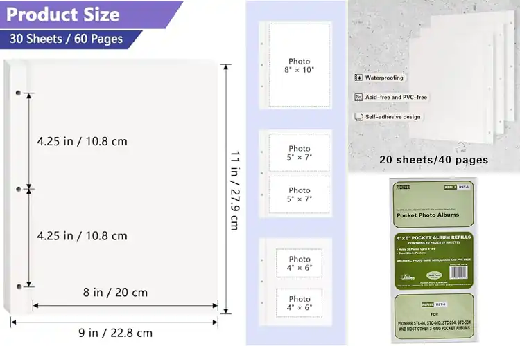 Detailed view of Best Photo Album Refills