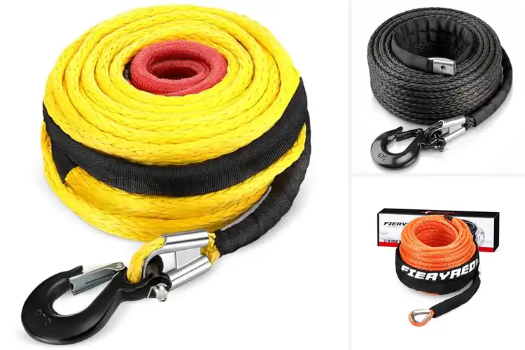 Detailed view of Best Replacement Synthetic Winch Ropes With Sleeves