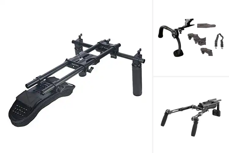 Detailed view of best shoulder mounts for camcorders