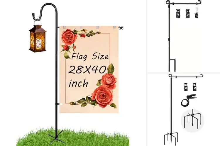 Detailed view of Best Sturdy Garden Flag Stand Design