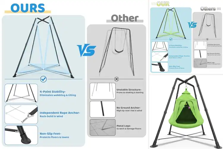 Detailed view of Best Swing With Sensory And Pod