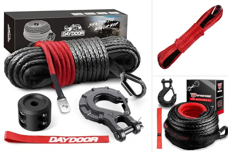 Detailed view of Best Synthetic Fiber Winch Rope