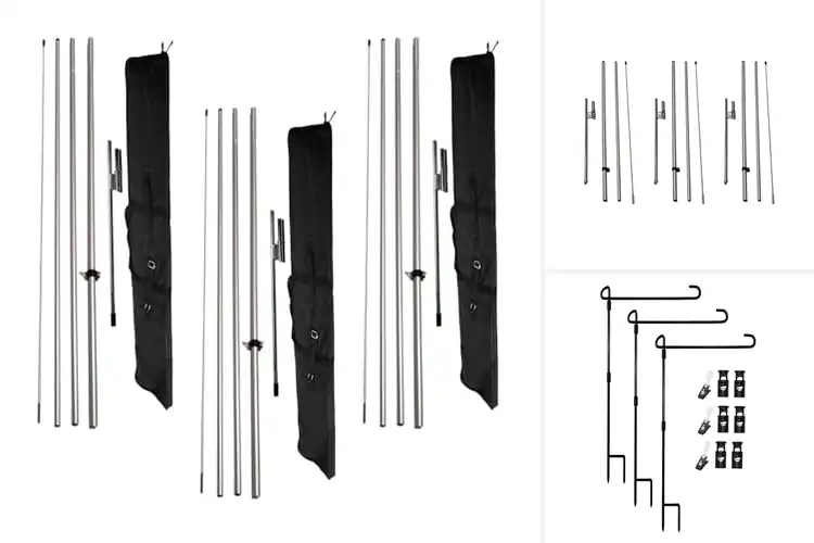 Detailed view of Best Three Piece Collapsible Flag Poles