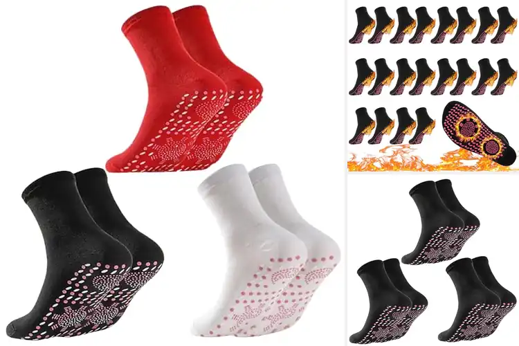 Detailed view of Best Tourmaline Slimming Socks: Warm, Healthy Feet
