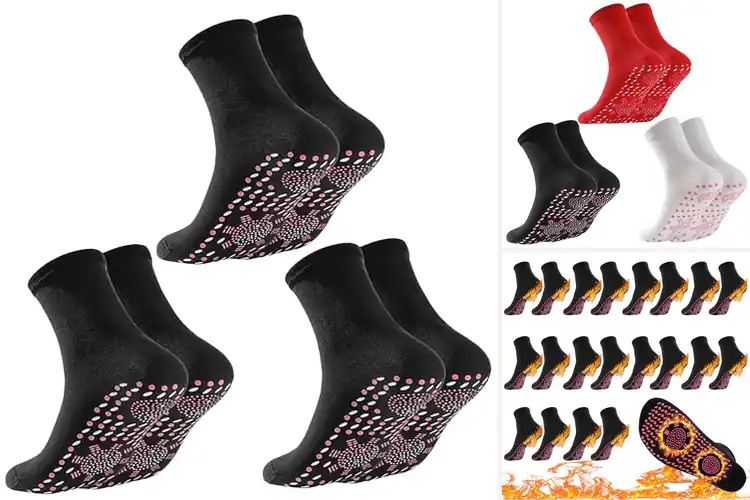 Detailed view of Best Tourmaline Thermal Circulation Socks