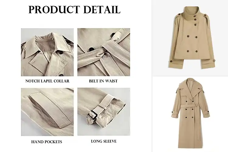 Detailed view of Best Trench Coats: Top 10 Styles to Upgrade Your Wardrobe