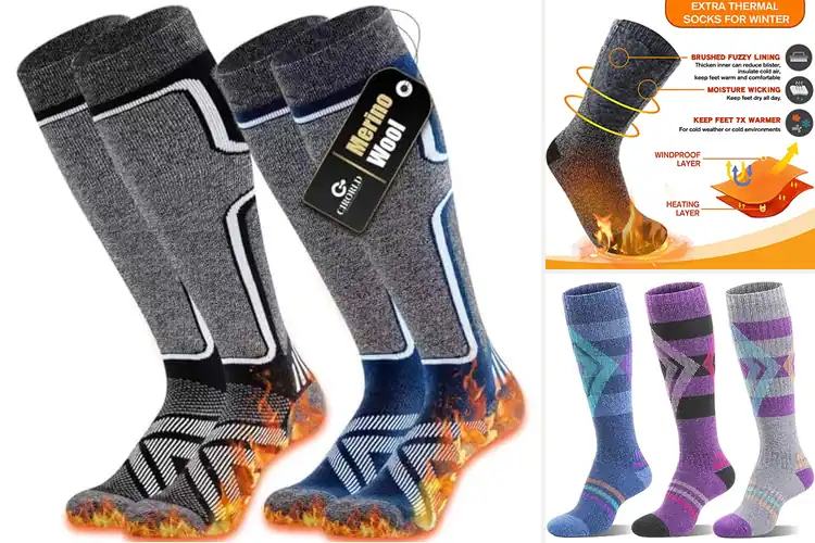 Detailed view of Best Warm Shaping Socks For Skiing: Stay Warm & Supported